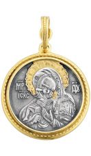 550 Образ Божией Матери «Взыграние», серебро 925 с позолотой