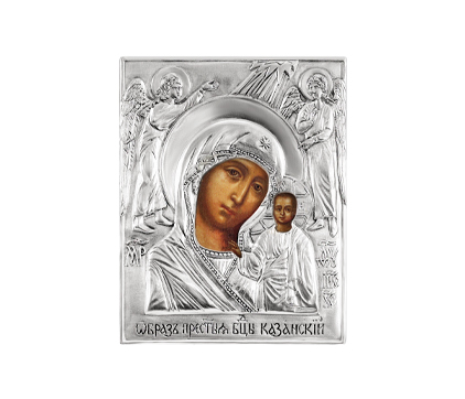 Икона Божией Матери "Казанская" в окладе - малая