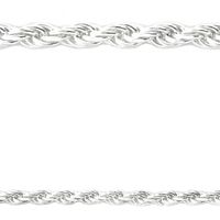 Цепь кордовая (веревка), серебро 925°