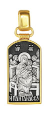 707 Образ Божией Матери «Всецарица», серебро 925° с позолотой