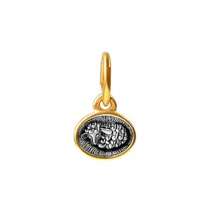 929 Подвеска Христианский символ "Агнец и Хризма", серебро 925° с позолотой
