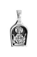 543 Образ Божией Матери «Неупиваемая чаша» с чернением, серебро 925