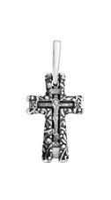 642 Крест нательный «Процветший», серебро 925°
