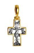 724 Крест пропильной, малый, серебро 925° с позолотой