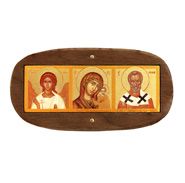 Автомобильная икона-тройник  - Богородица, Ангел Хранитель,  св.Николай