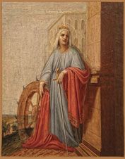 Икона. Святая великомученица Екатерина. 19 век