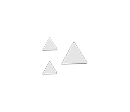 989, 992 Серьга "Треугольник" 1 ШТ., серебро 925°