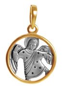 501 Подвеска "Ангел радующийся", серебро 925° с позолотой