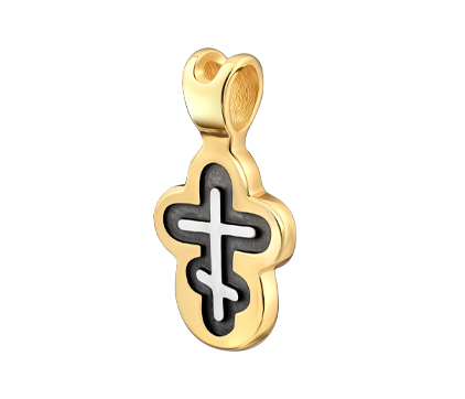 556 Крест нательный «Отроческий», серебро 925° с позолотой