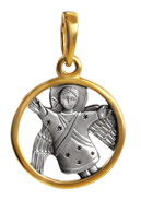 507 Подвеска "Ангел летящий", серебро 925° с позолотой