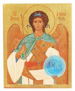 Икона Ангел-хранитель - поталь (золото), 21 век
