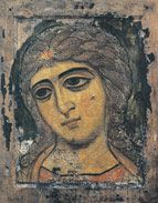 Икона Архангел Гавриил "Ангел златые власа", 12 век
