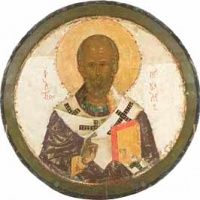 Икона. Святитель Николай Чудотворец "Никола Дворищский" 12 - 13 век