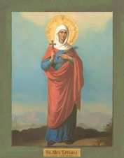 Икона. Святая Татьяна Римская, 19 век
