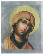 Икона Божией Матери (ГИМ) деисус, 18 век - (поталь-серебро)