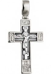 601 Крест нательный  «С нами Бог», серебро 925°