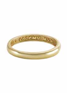 306 Женское обручальное кольцо - наперстная молитва, желтое золото 585°
