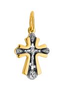 540 Крест нательный «Солнце правды», серебро 925° с позолотой