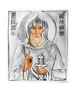 Икона Святой Илья Муромец, посеребрённый оклад