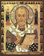 Икона. Святой Николай Чудотворец (Никола Липенский), 13 век