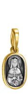 670 Образ «Святая великомученица Екатерина», серебро 925° с позолотой