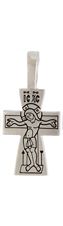 747 Крест с изображениями Распятия и Ангела Хранителя, серебро 925°