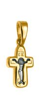 679 Крест нательный с образом Покрова Божией Матери, серебро 925° с позолотой