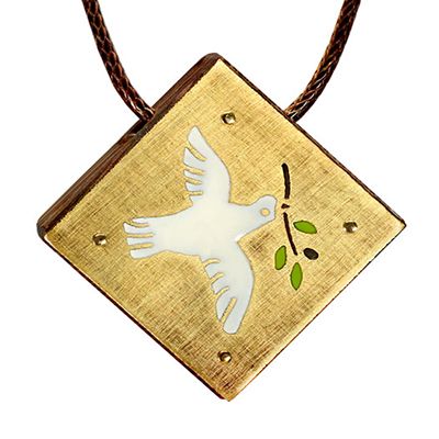 Голубь подвеска с эмалью Голубь подвеска бижутерия 400.jpg